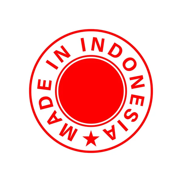 Hecho Indonesia Icono Vector Redondo — Vector de stock