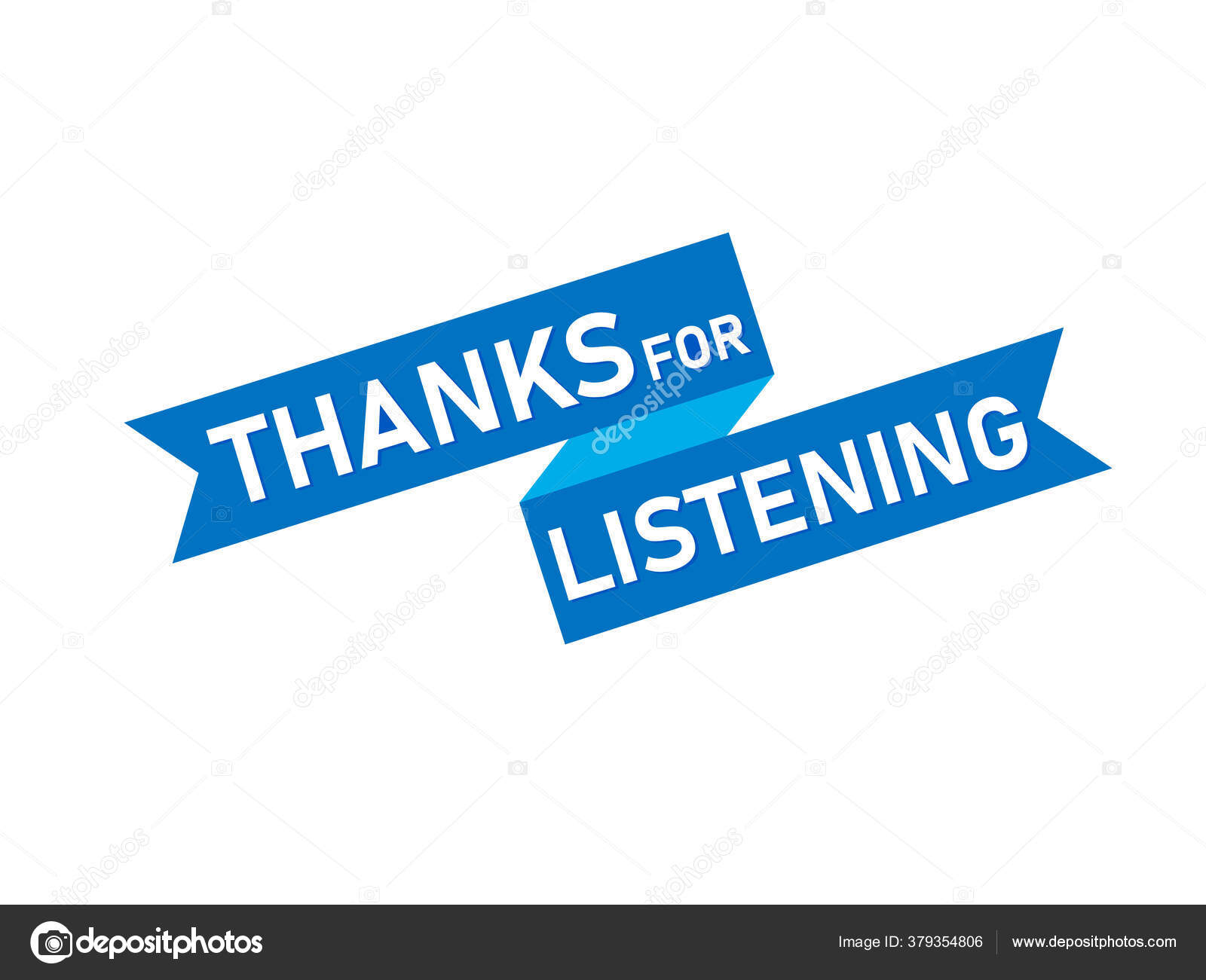 Thanks Listening Thanks Listening Image Vector Stock Vector by ...
