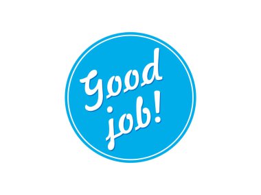 İyi iş resmi çember biçimi logosu, iyi iş vektörü