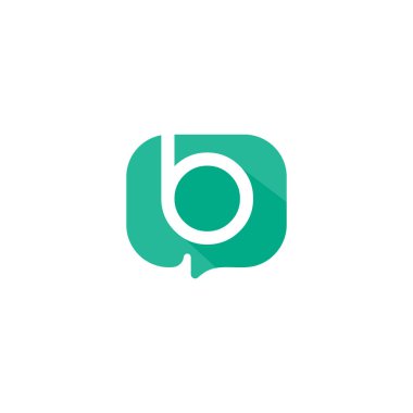 b chat logosu konuşma vektör illüstrasyonu, sohbet harfi b logosu