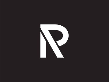 Siyah arkaplanda R harfi logosu, r simgesi