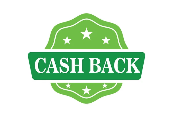 Geld Zurück Marke Cashback Stempel Vektor — Stockvektor