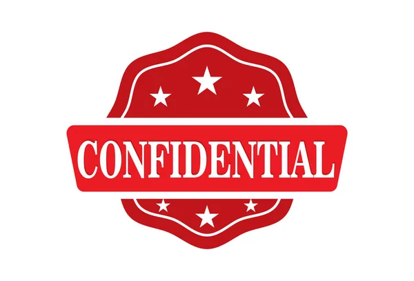Confidential Stamp Vector Confidential Badge Concept Isolated White Background — Stock Vector