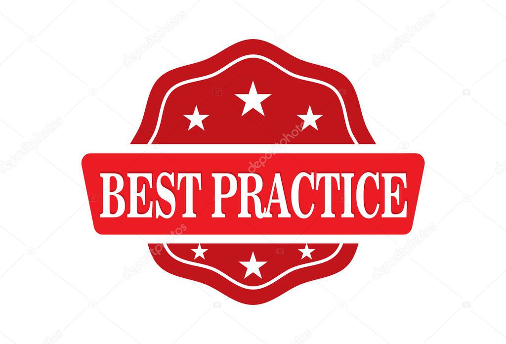 best practice stamp. ribbon best practice sign
