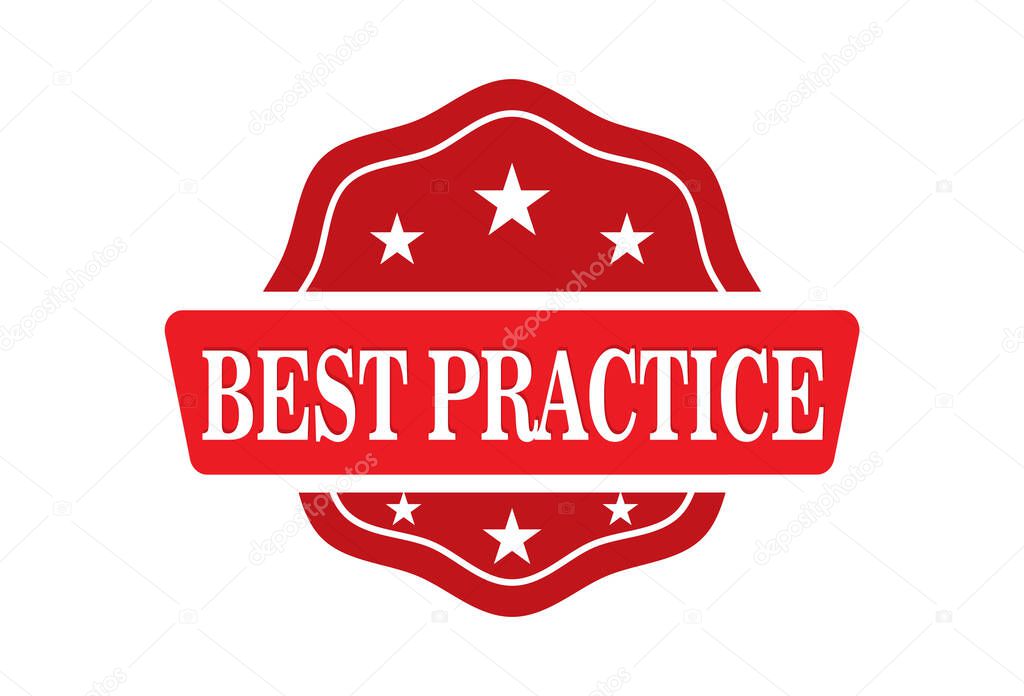 Best practice stamp. ribbon best practice sign