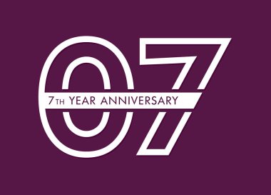 07. Yıl dönümü görüntü vektörü, 07. yıl dönümü kutlaması logosu 