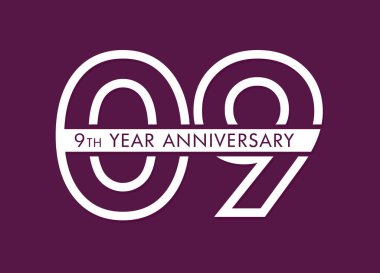09 'uncu yıl dönümü görüntü vektörü, 09' uncu yıl dönümü kutlaması logosu 