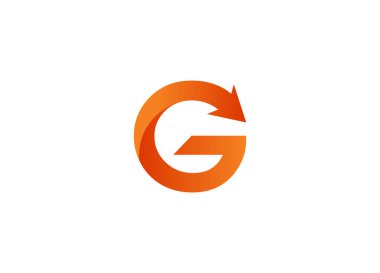 Oklu g harfi logosu, g logosu