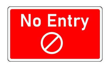 Giriş yasak! Yasak etkinlikler için kırmızı işaret