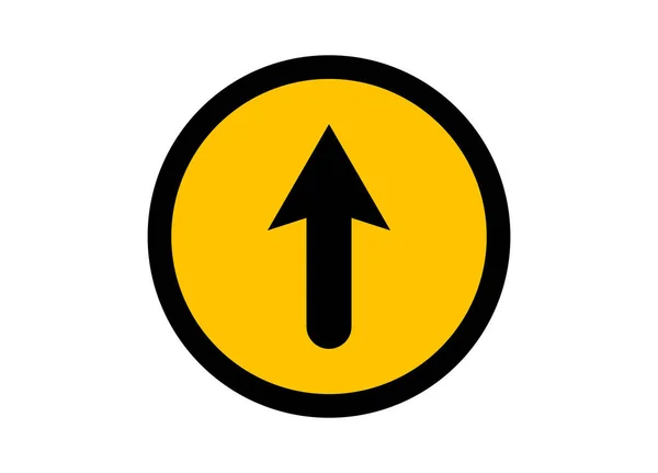 Straight Traffic Sign Design — Stock Vector