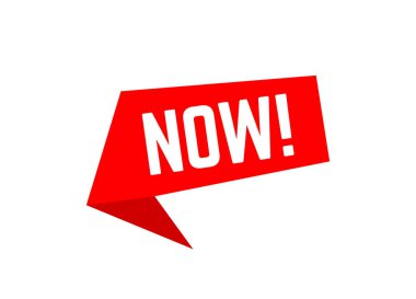 Şimdi kabarcık işareti ile Şimdi etiket işareti