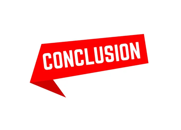 Conclusion Bubble Sign Conclusion Tag Sign — Stock Vector