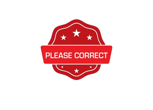 Einfaches Rotes Badge Logo Auf Weißem Hintergrund Vektorsymbol Abbildung Text — Stockvektor