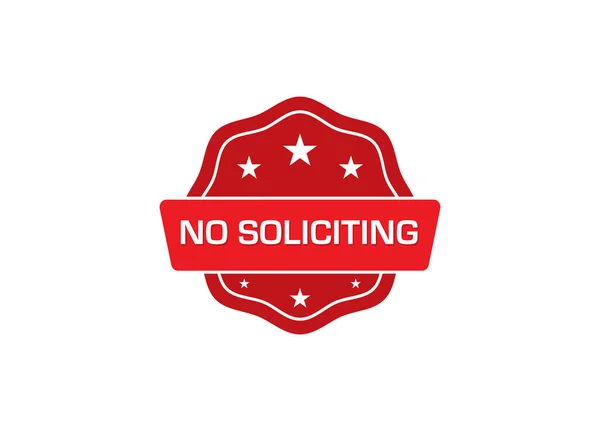 Logotipo Simples Emblema Vermelho Ícone Vetor Ilustração Texto Não Solicitando —  Vetores de Stock