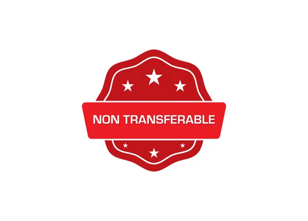 Logo Badge Rouge Simple Illustration Icône Vectorielle Texte Incessible — Image vectorielle