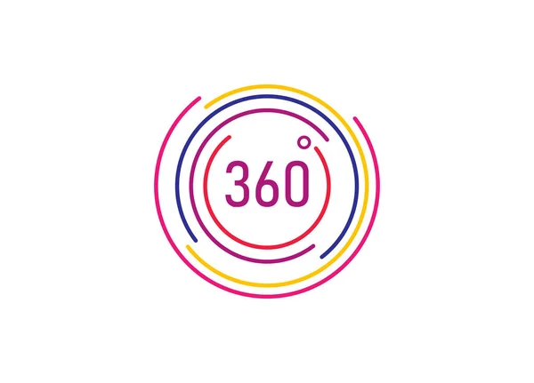 360度Icon 360度现代公司标志 有彩色圆形线条 — 图库矢量图片