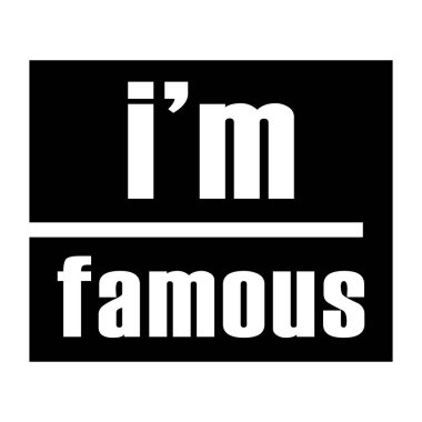 Ben ünlü metin vektör tasarımcısıyım.