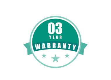 03 Yıl Güvence Kalıp Vektörleri