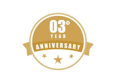 3. yıl dönümü Zarif rozet tasarımı 