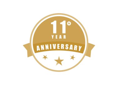 11. yıl dönümü Zarif rozet tasarımı 