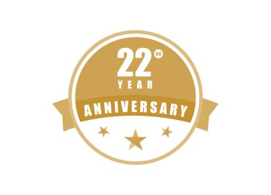 22. yıl dönümü Zarif rozet tasarımı 