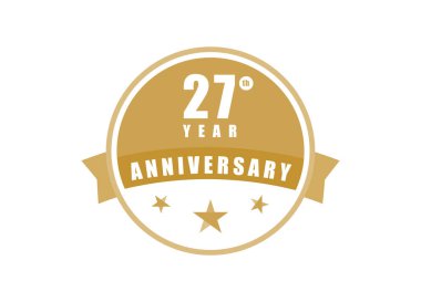 27. Yıl dönümü Zarif rozet tasarımı 