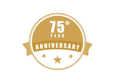 74. Yıl dönümü, 75. Yıldönümü logo şablonu.