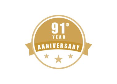 91. Yıl dönümü Zarif rozet tasarımı 