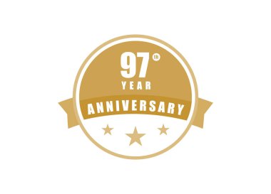 97. Yıl dönümü Zarif rozet tasarımı 