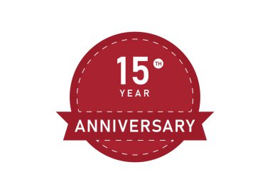 15. yıl dönümü rozet tasarımı 