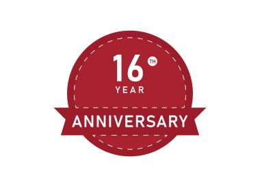 16. yıl dönümü rozet tasarımı 