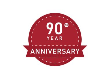 90 'ıncı yıl dönümü rozet tasarımı 