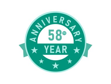 58 Yıl Yıldönümü Modern Rozetler 