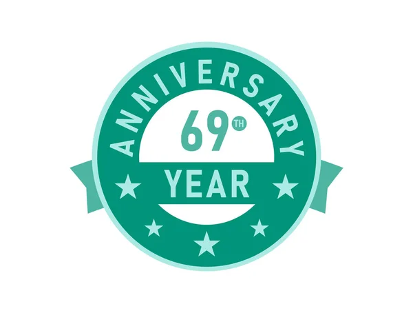Years Anniversary Modern Badges — Stock Vector