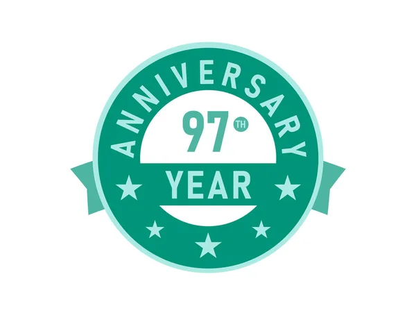 Years Anniversary Modern Badges — Stock Vector