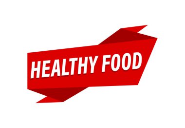 Sağlıklı yiyecek, kırmızı düz bayrak Sağlıklı yemek 