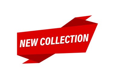 Yeni Koleksiyon yazıldı, kırmızı düz pankart Yeni Koleksiyon