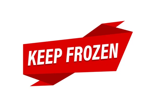 Halten Sie Frozen Geschrieben Rote Flache Fahne Halten Sie Frozen — Stockvektor