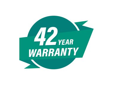 42 yıllık garanti rozet vektör görüntüleri