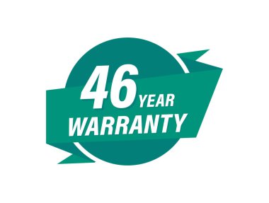 46 Yıllık garanti rozet vektör resimleri