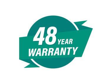 48 Yıllık garanti rozet vektör resimleri