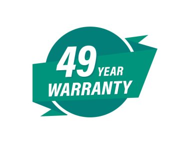 49 Yıllık garanti rozet vektör resimleri