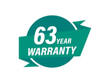 63 yıllık garanti rozet vektör resimleri