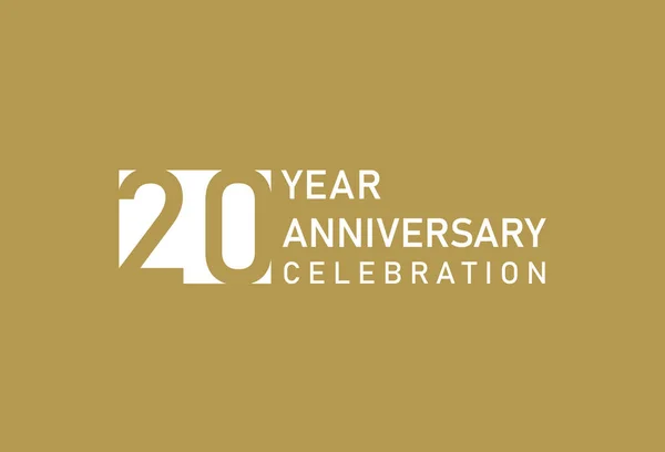 Anni Anniversario Celebrazione Logotipo Sfondo Oro — Vettoriale Stock