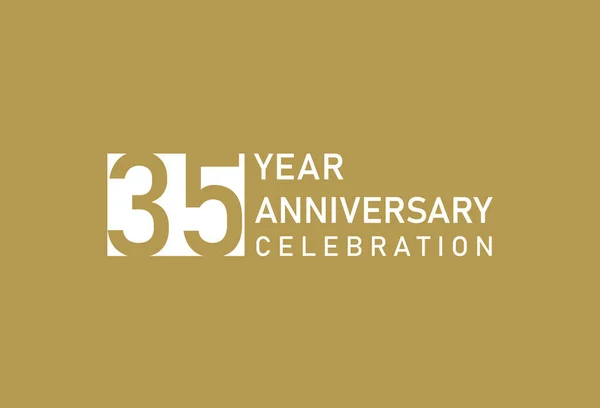 Years Anniversary Celebration Logotype Gold Background — Stock Vector