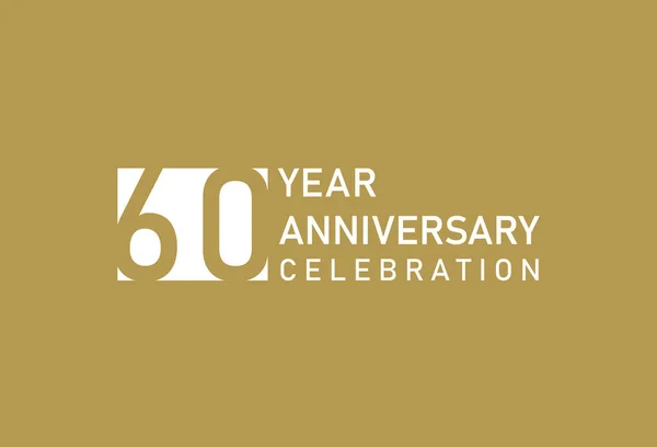 60周年庆祝会金质标志背景 — 图库矢量图片