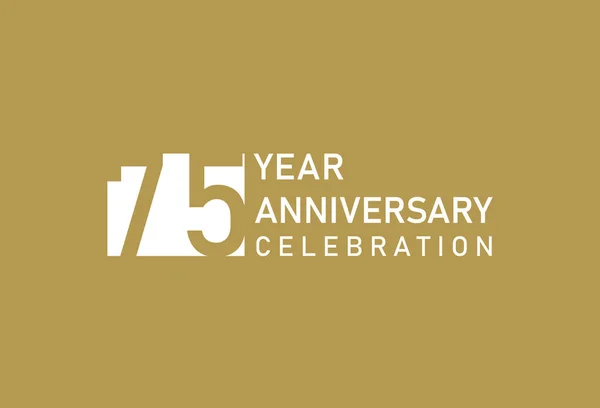 Χρόνια Εορτασμός Λογότυπος Χρυσό Φόντο — Διανυσματικό Αρχείο
