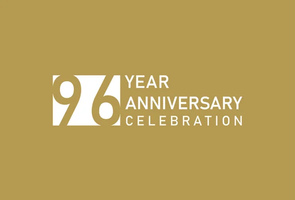 96周年庆祝会金质标志背景 — 图库矢量图片