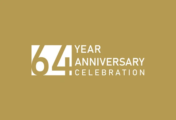 Anni Anniversario Celebrazione Logotipo Sfondo Oro — Vettoriale Stock