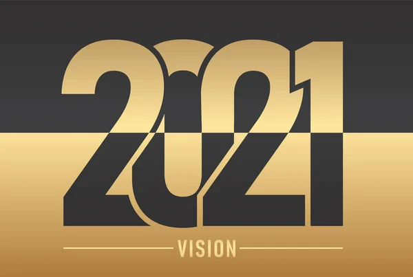 2021 Visione Felice Anno Nuovo Visione 2021 Visione Nuovo Anno — Vettoriale Stock